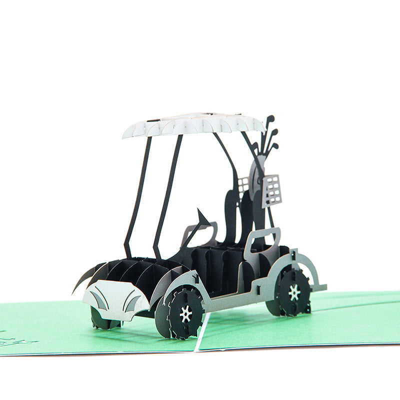 Golf Car Pop Up Card