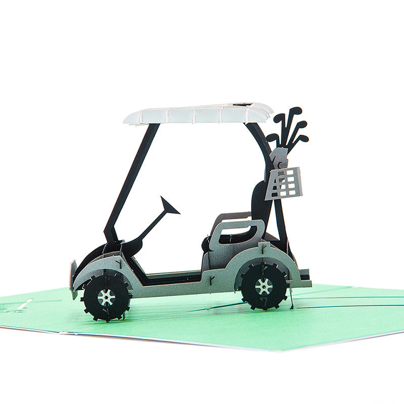 Golf Car Pop Up Card