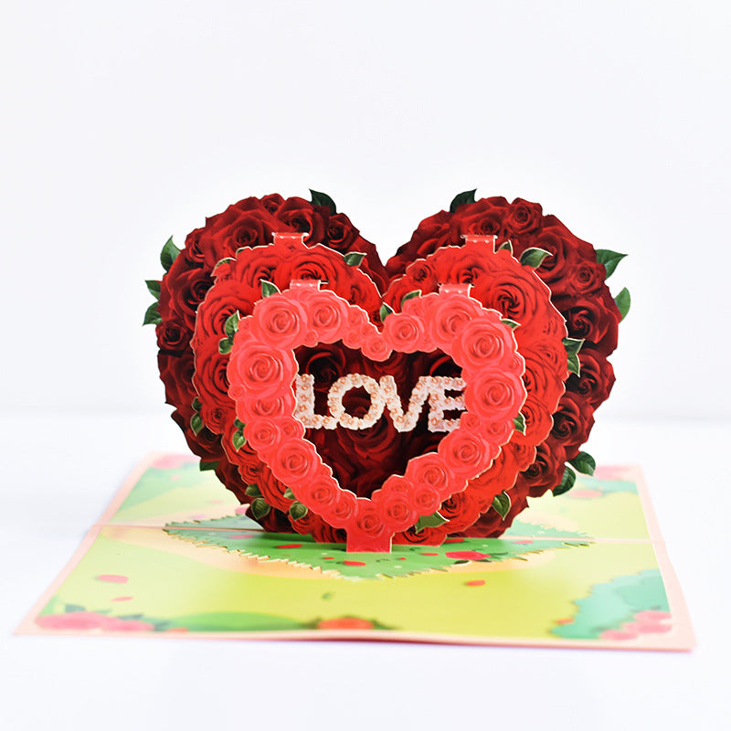 Love Heart Pop Up Card | Valentines Day | Wedding | Anniversary | Birthday Gift