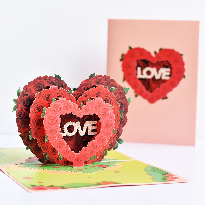 Love Heart Pop Up Card | Valentines Day | Wedding | Anniversary | Birthday Gift