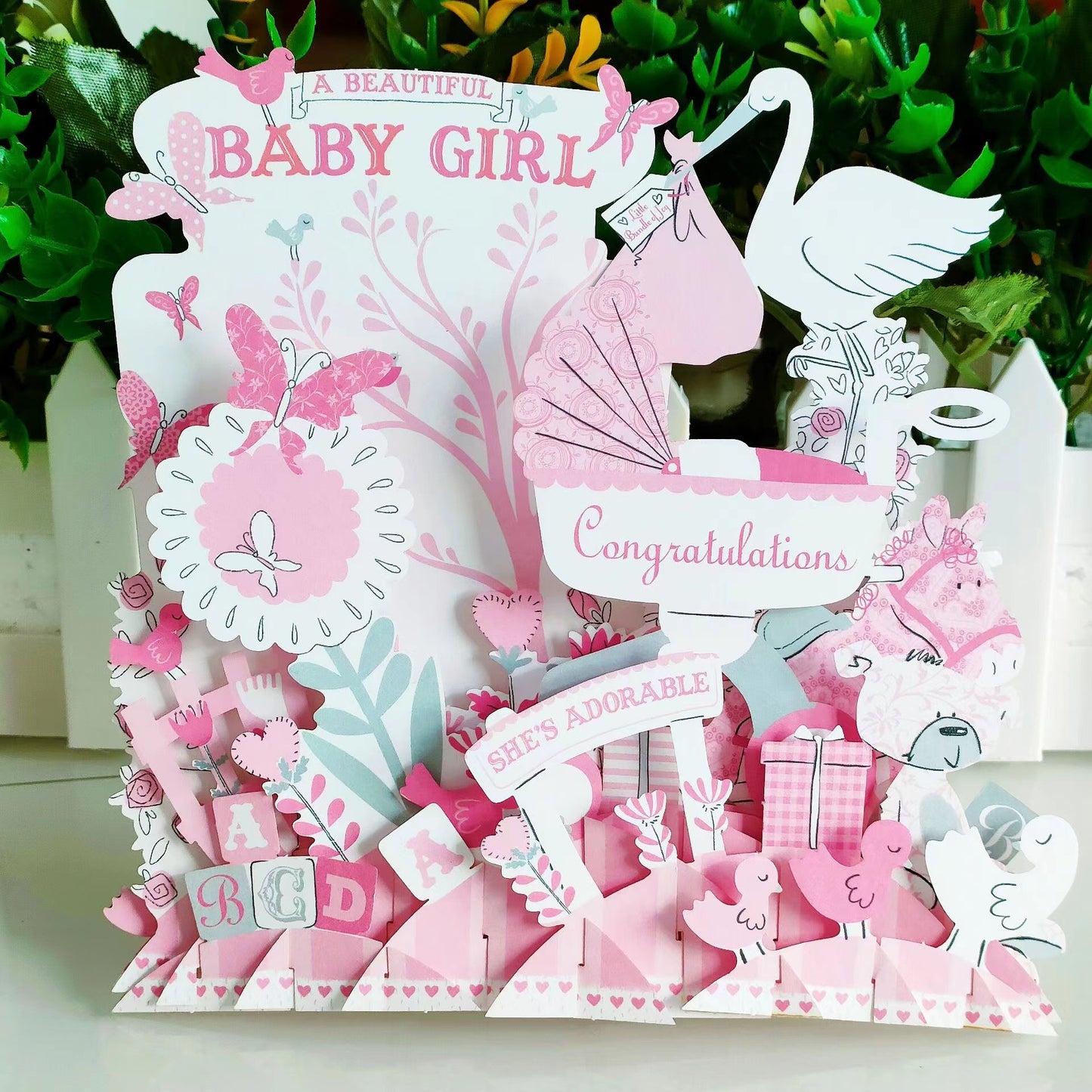 New Baby Girl Puzzle Card | New Baby Boy | Pop Up Card | 3D Card | Greeting Card | Congratulations | Newborn