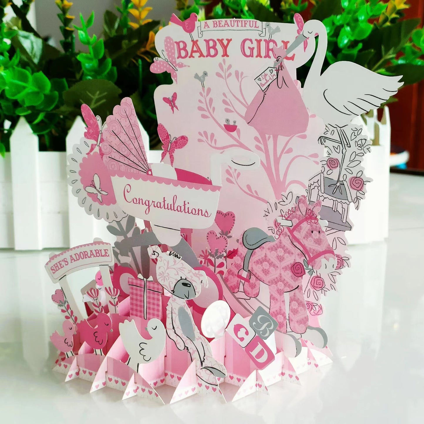 New Baby Girl Puzzle Card | New Baby Boy | Pop Up Card | 3D Card | Greeting Card | Congratulations | Newborn