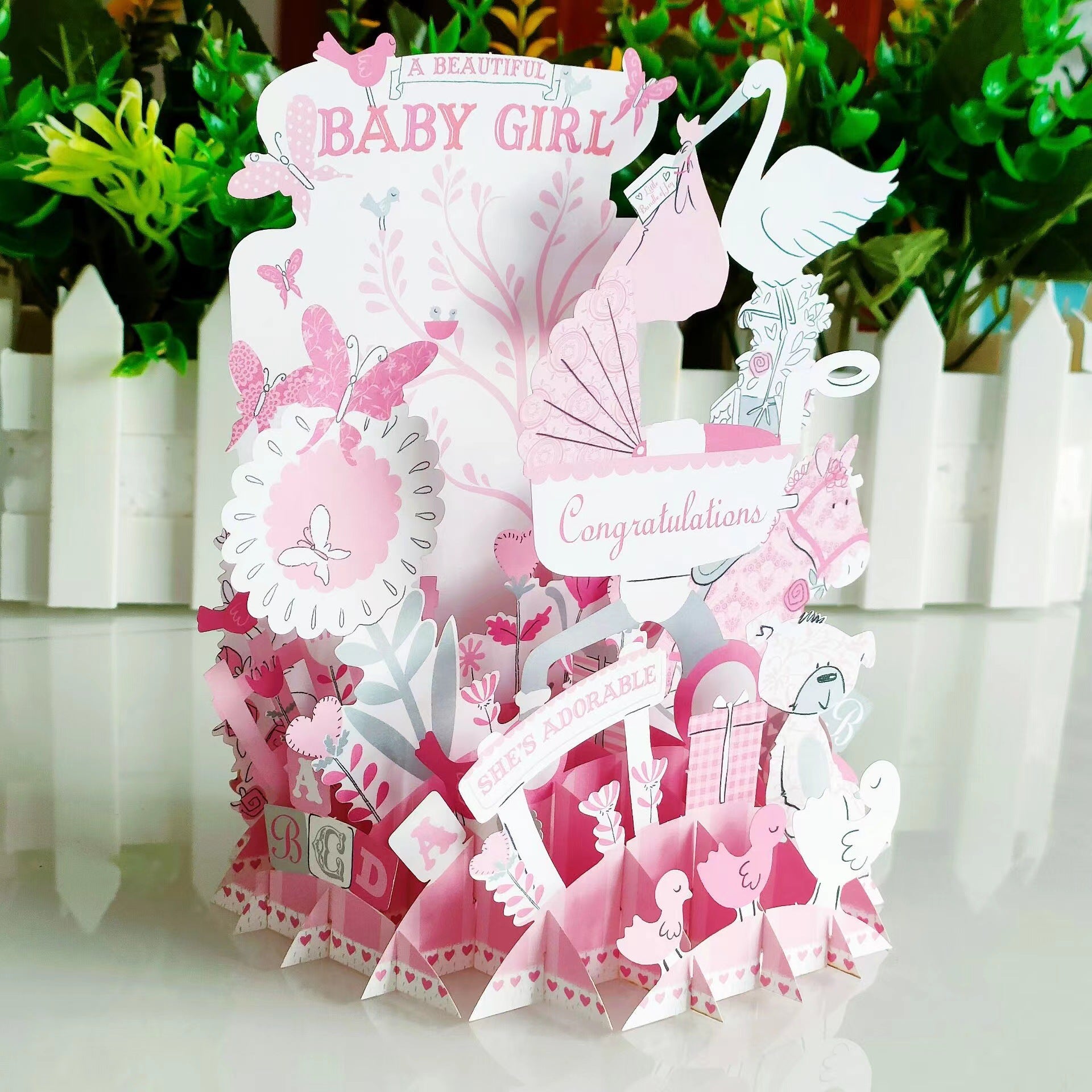 New Baby Girl Puzzle Card | New Baby Boy | Pop Up Card | 3D Card | Greeting Card | Congratulations | Newborn