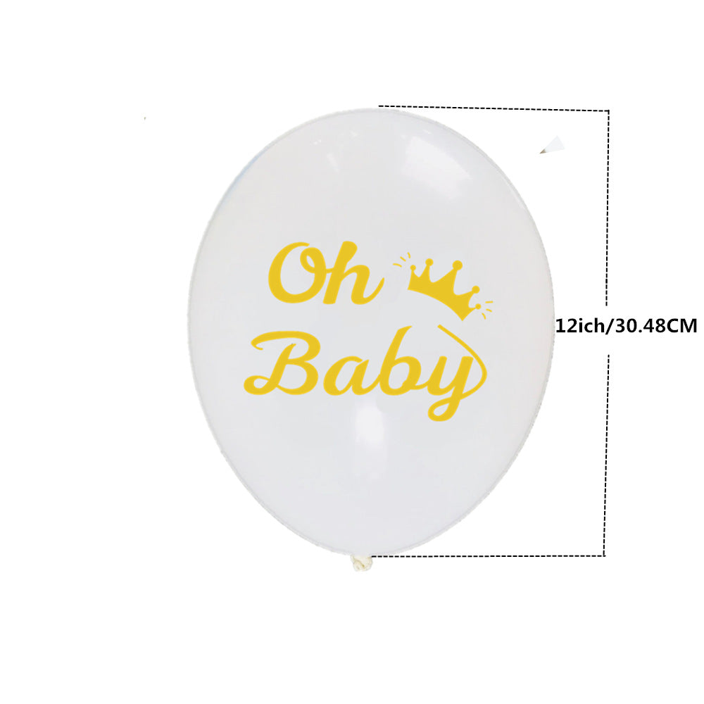 12 Inch Oh Baby 30 Balloons Set