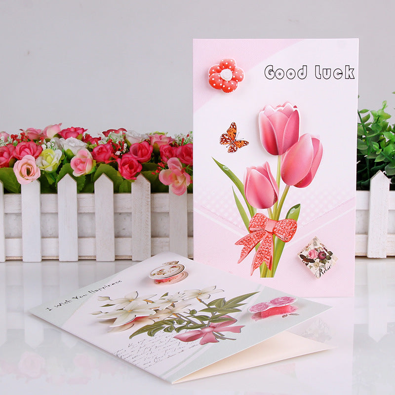 Best Wishes Greeting Cards - Bouquet Series - Set of 8 Cards