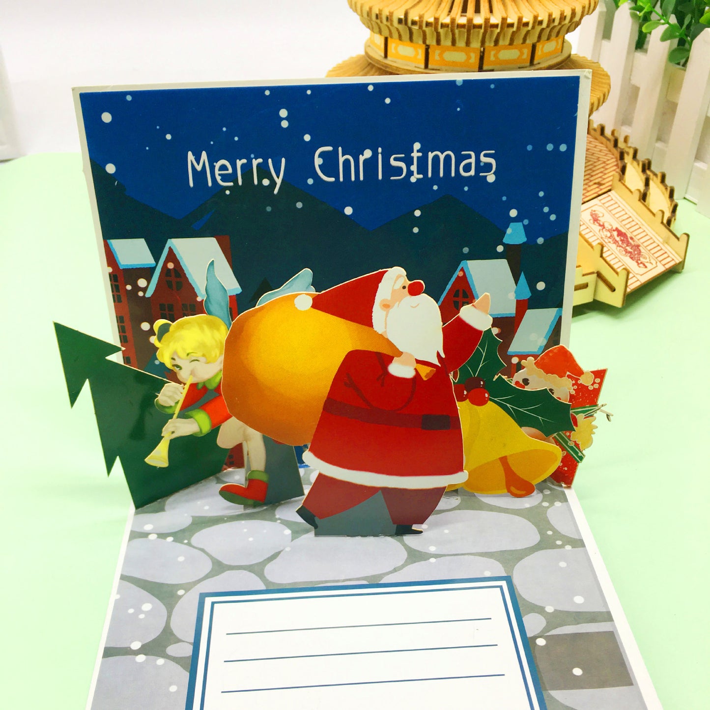 Christmas Card - 3D Santa