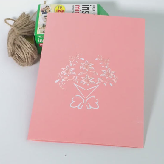 Lily Flowers Pop Up Card