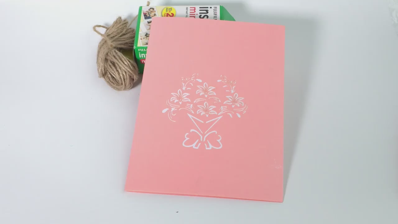 Lily Flowers Pop Up Card