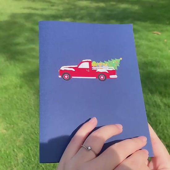 Christmas Pick Up Truck Pop Up Card - 4 Styles