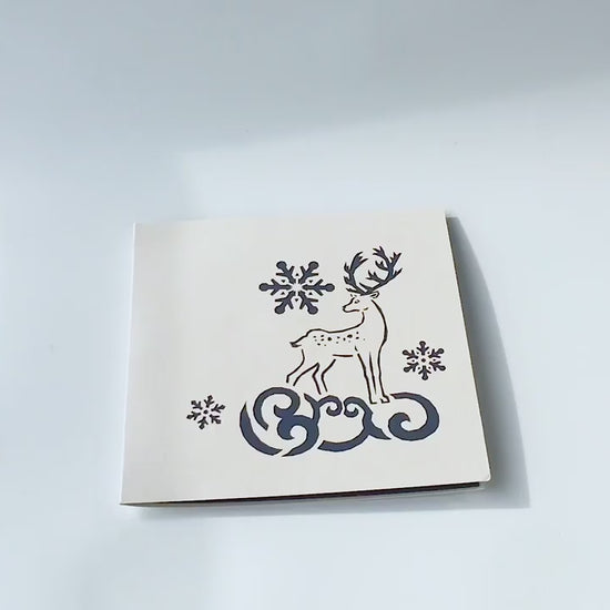Christmas Reindeers Pop Up Card