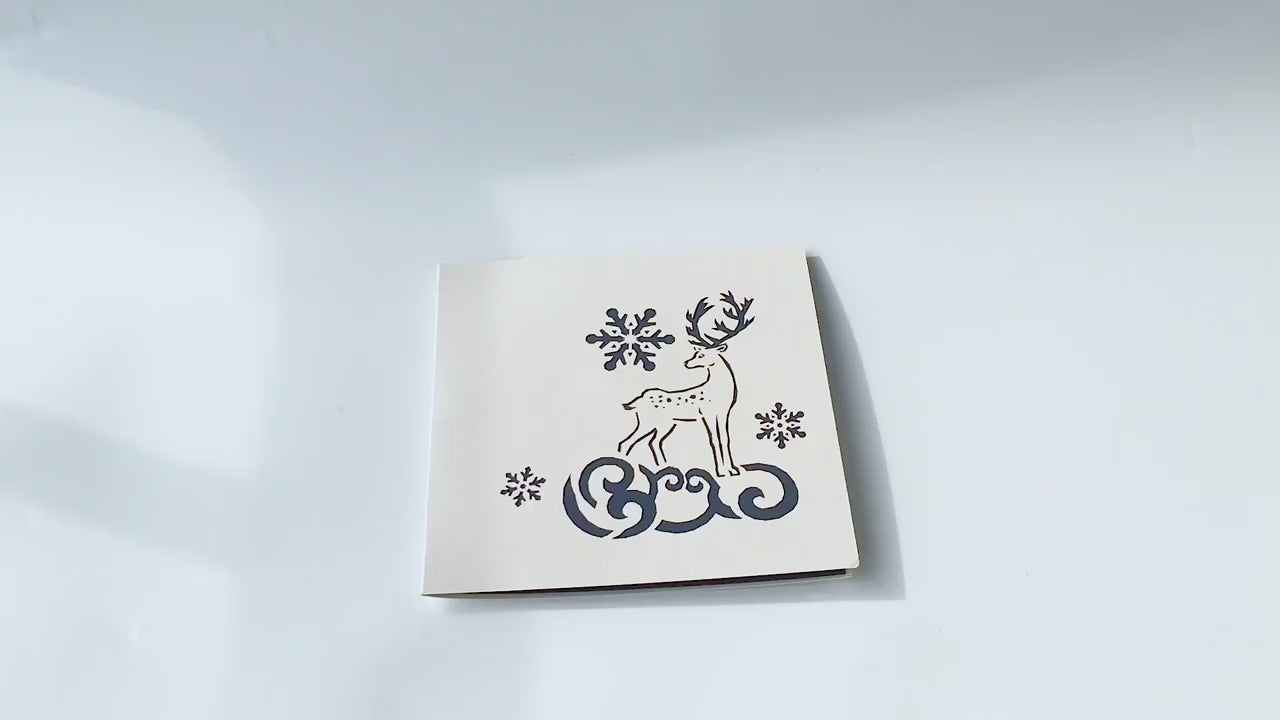 Christmas Reindeers Pop Up Card