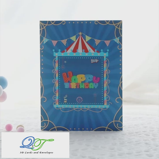 Birthday Pop Up Card | 3D Card | Greeting Card | Gift | Theme Park | Circus