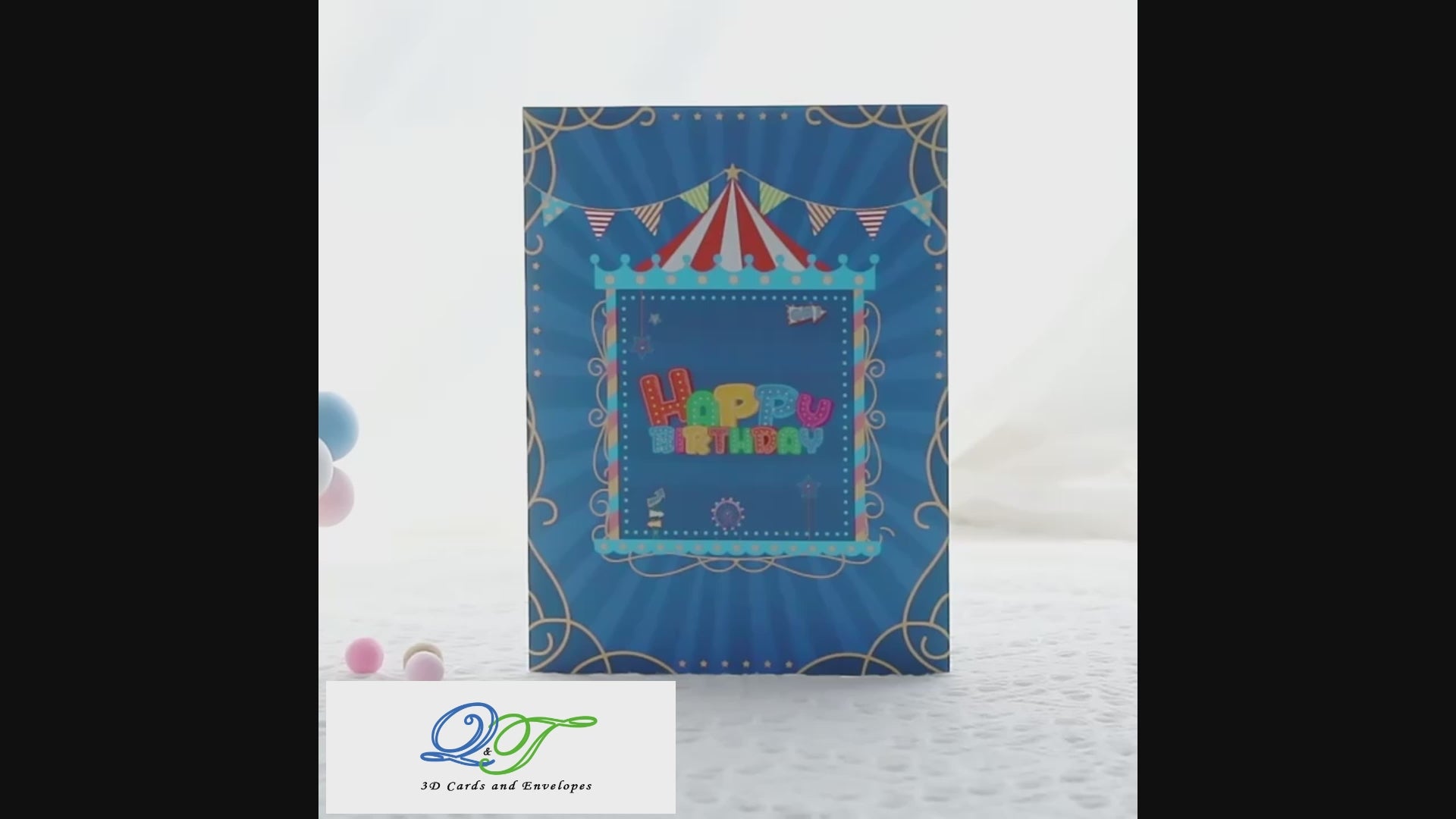 Birthday Pop Up Card | 3D Card | Greeting Card | Gift | Theme Park | Circus