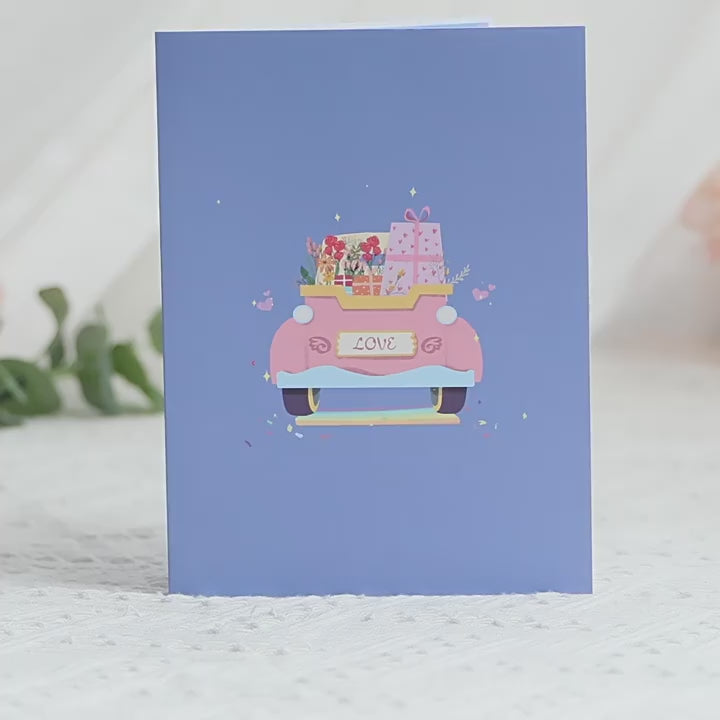 Love Truck Pop Up Card | Wedding Card | Valentines Day