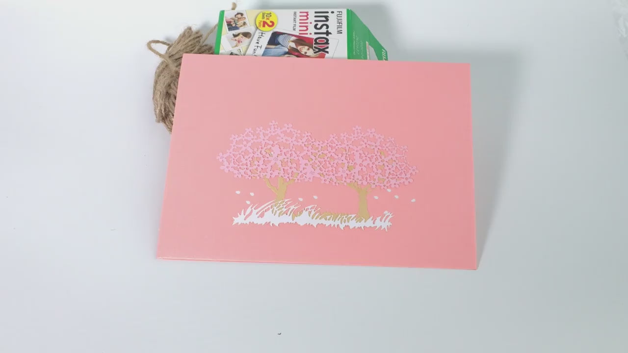 Pink, Red or Orange Tree Garden Pop Up Card