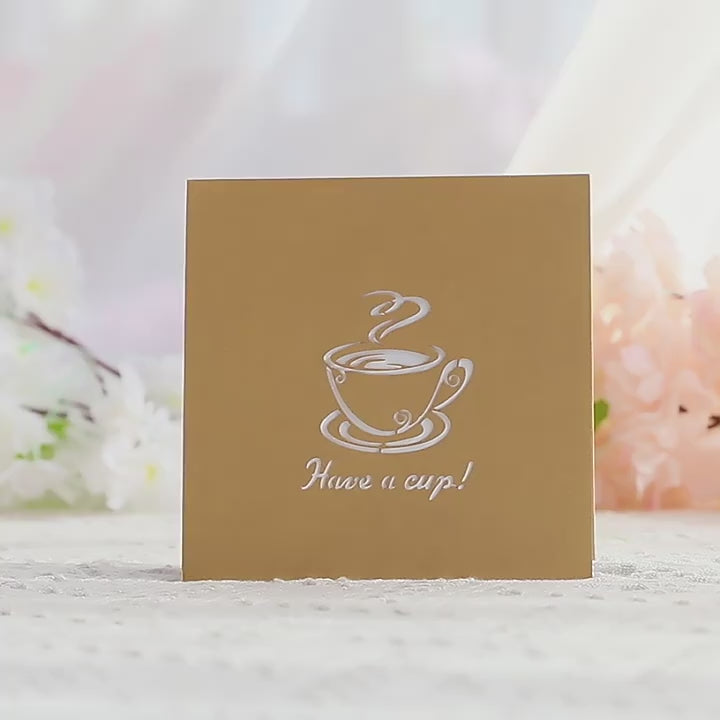 Cup of Coffee Pop Up Card