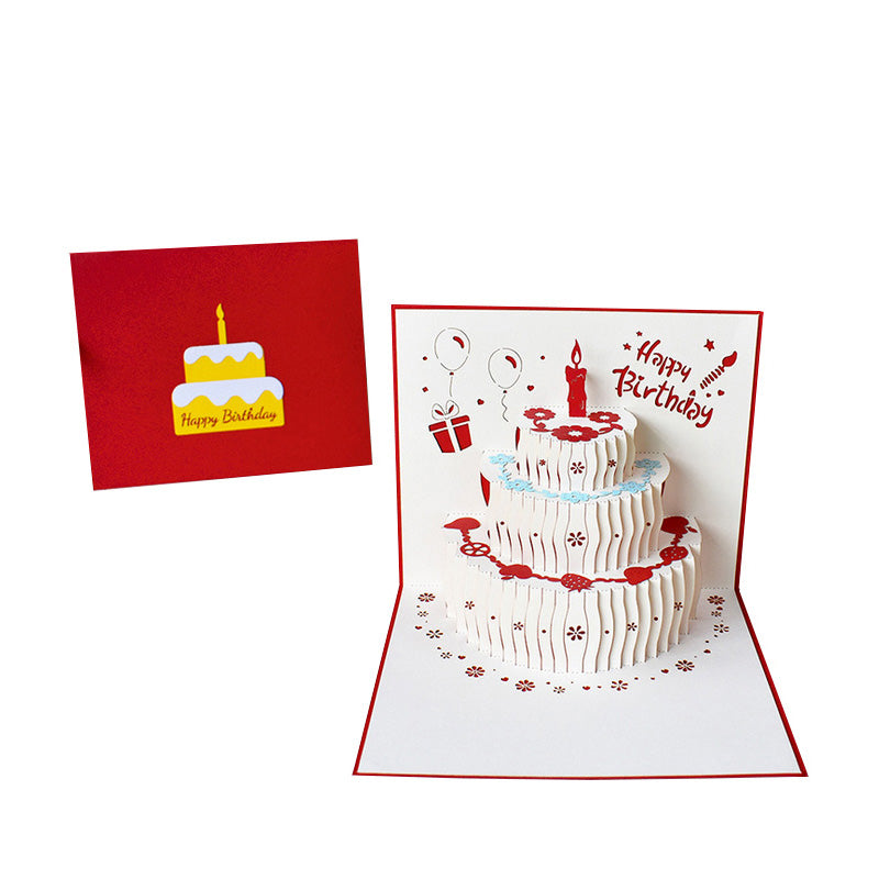 3D Pop Up Card | Birthday Card | Greeting Card | Birthday Cake | Gift | 3 Styles