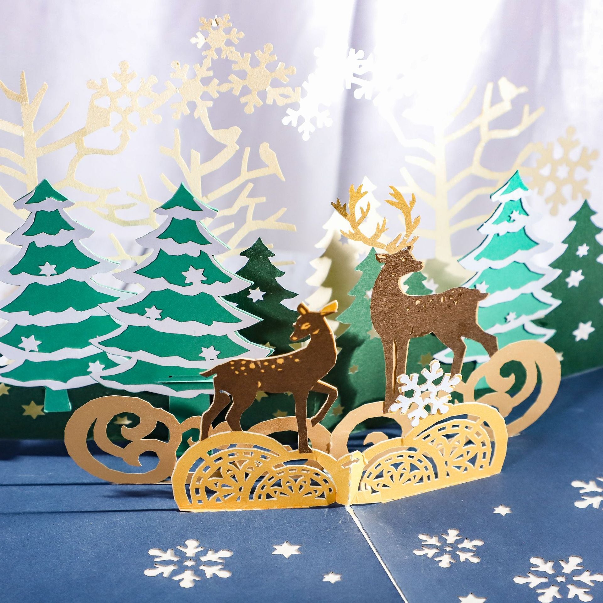 Christmas Reindeers Pop Up Card