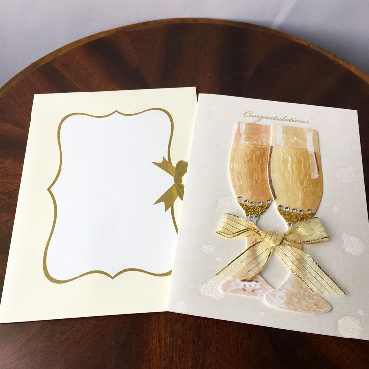 Champagne Glasses Congratulation Card