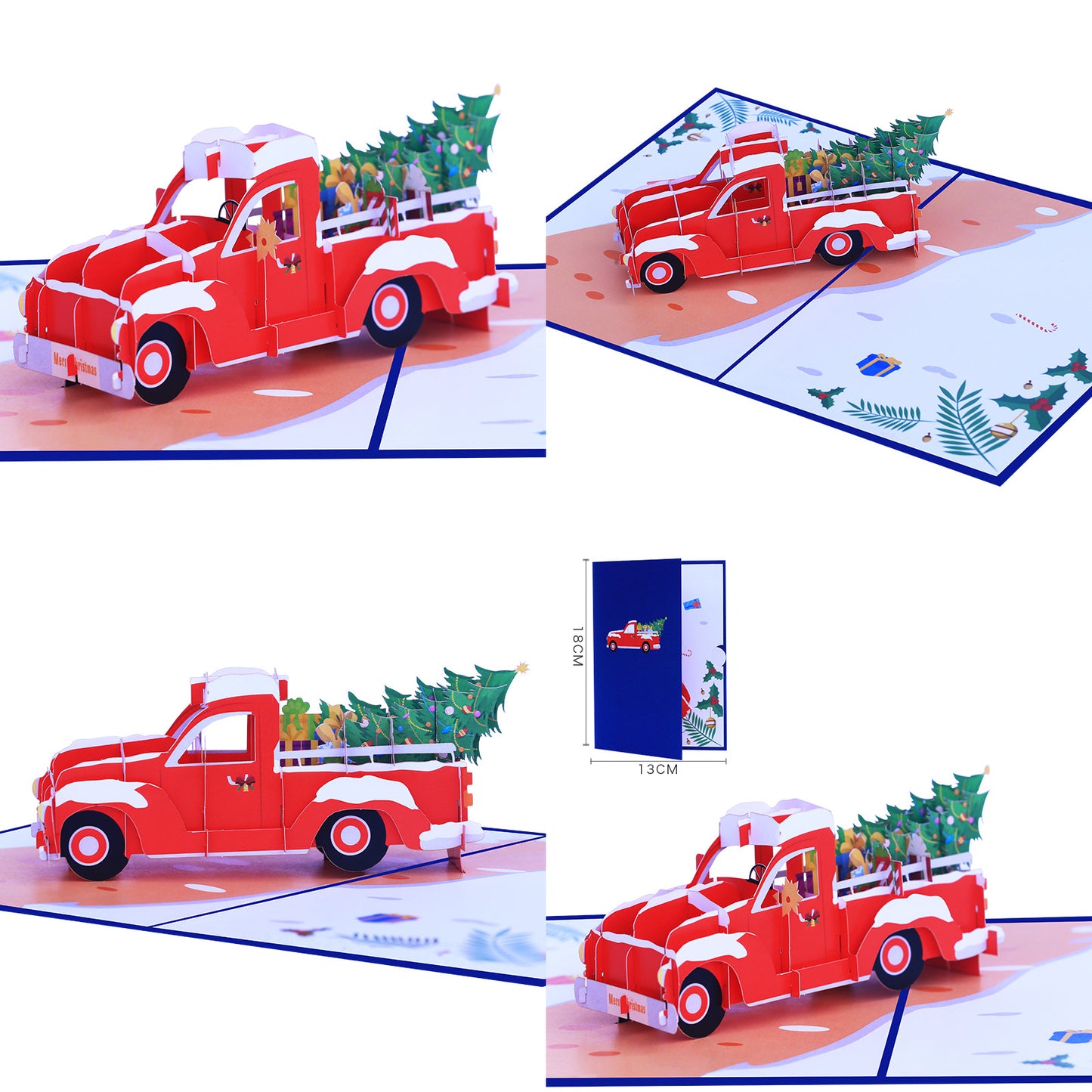 Christmas Pick Up Truck Pop Up Card - 4 Styles