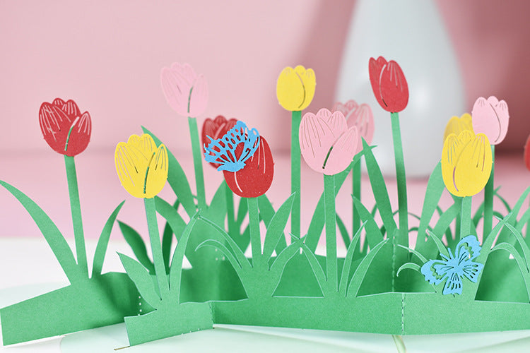 Tulips Pop Up Card