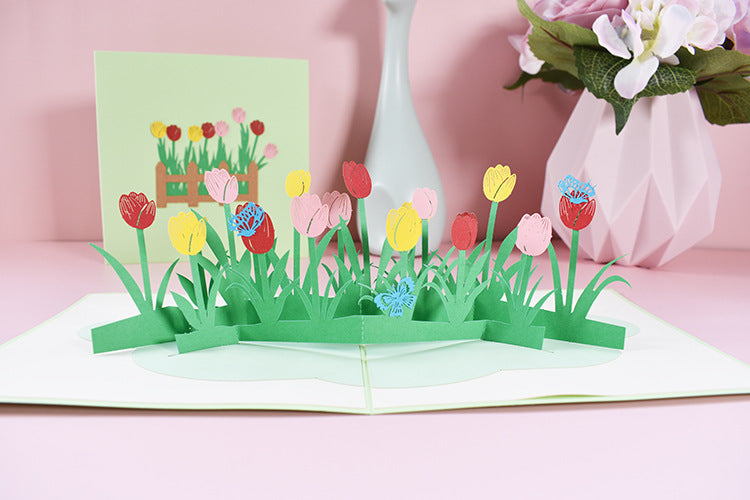 Tulips Pop Up Card