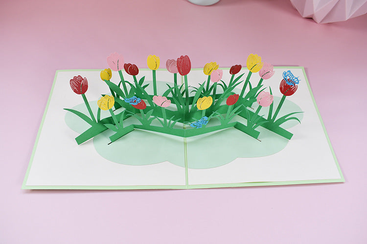 Tulips Pop Up Card