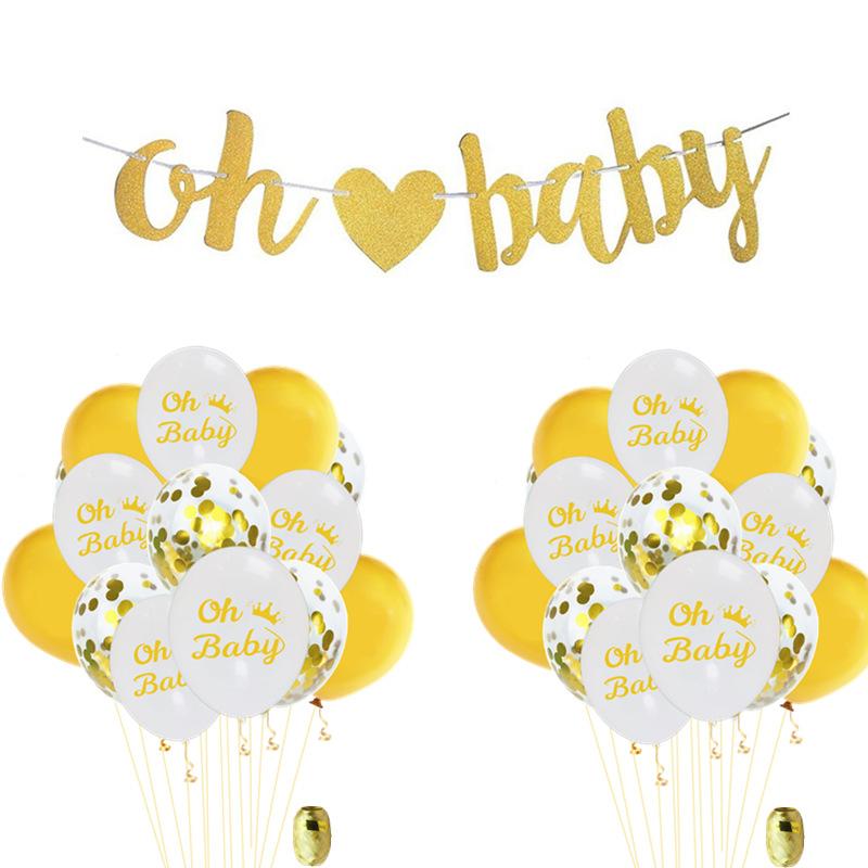 12 Inch Oh Baby 30 Balloons Set - Q&T 3D Cards and Envelopes