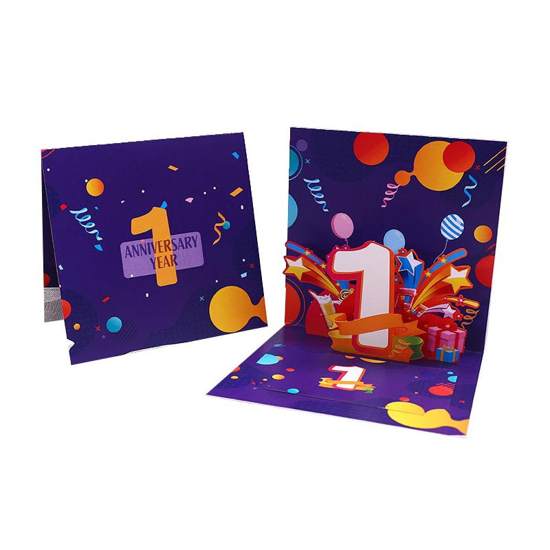 First Anniversary Pop Up Card