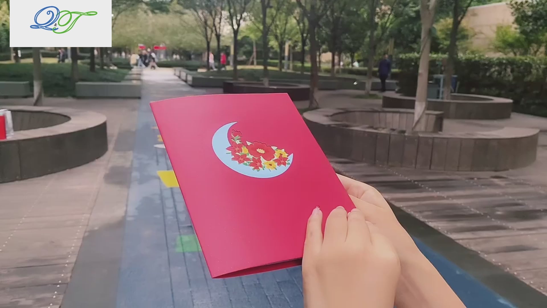 Moon Flowers Pop Up Card