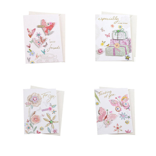 Especially For You Cards - Sketched Series - Pack of 4 Greeting Cards