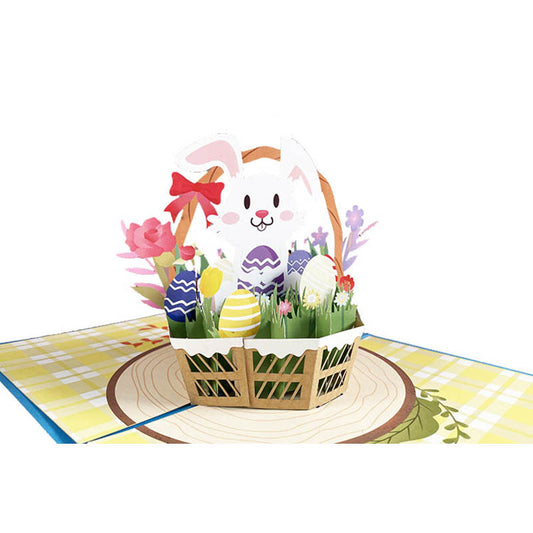 Easter Pop Up Card | Bunny in Basked 3D Card