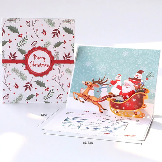 Santa and Mistletoe Pop Up Christmas Card