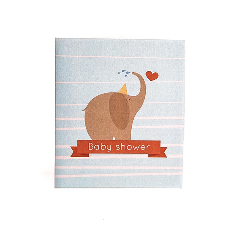 Baby Shower Pop Up Card with Elephant for Boy or Girl - Q&T 3D Cards and Envelopes