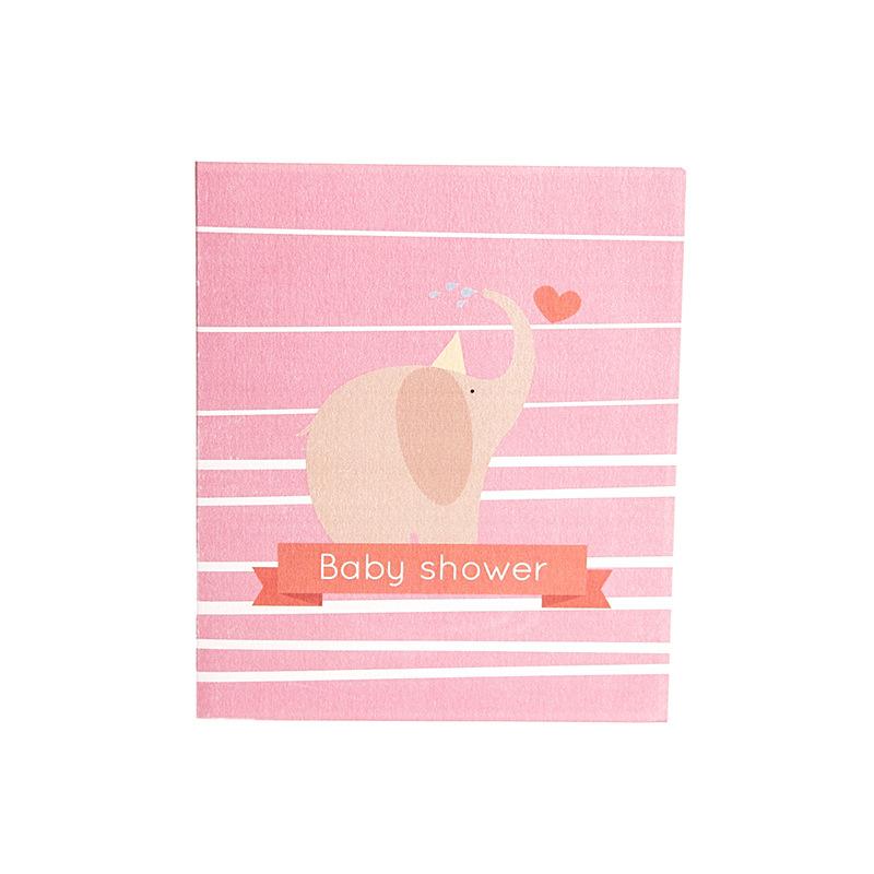 Baby Shower Pop Up Card with Elephant for Boy or Girl - Q&T 3D Cards and Envelopes