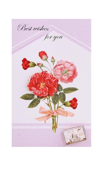 Best Wishes Greeting Cards - Bouquet Series - Q&T 3D Cards and Envelopes