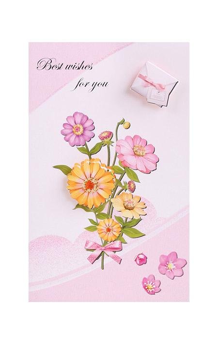 Best Wishes Greeting Cards - Bouquet Series - Q&T 3D Cards and Envelopes