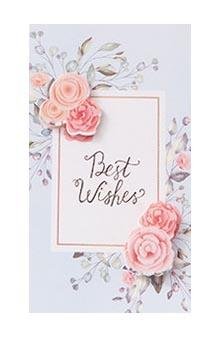 Best Wishes Greeting Cards - Frame Series - Q&T 3D Cards and Envelopes