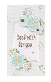 Best Wishes Greeting Cards - Frame Series - Q&T 3D Cards and Envelopes