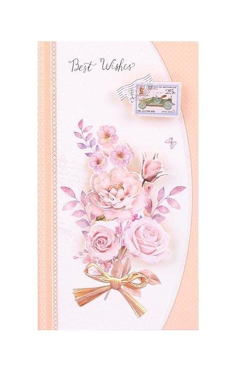 Best Wishes Greeting Cards - Pastel Series - Q&T 3D Cards and Envelopes