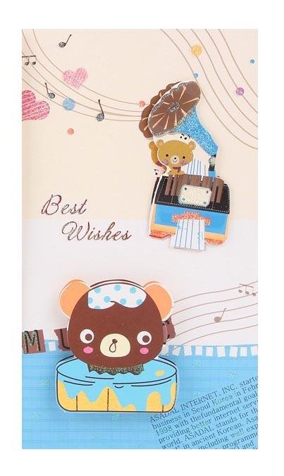 Best Wishes Greeting Cards - Teddy Bear Series - Q&T 3D Cards and Envelopes