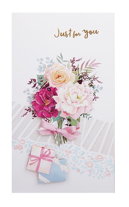 Best Wishes Greeting Cards - Vintage Flower Series - Q&T 3D Cards and Envelopes