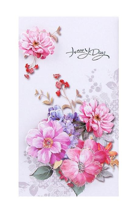 Best Wishes Greeting Cards - Watercolour Flowers Series - Q&T 3D Cards and Envelopes