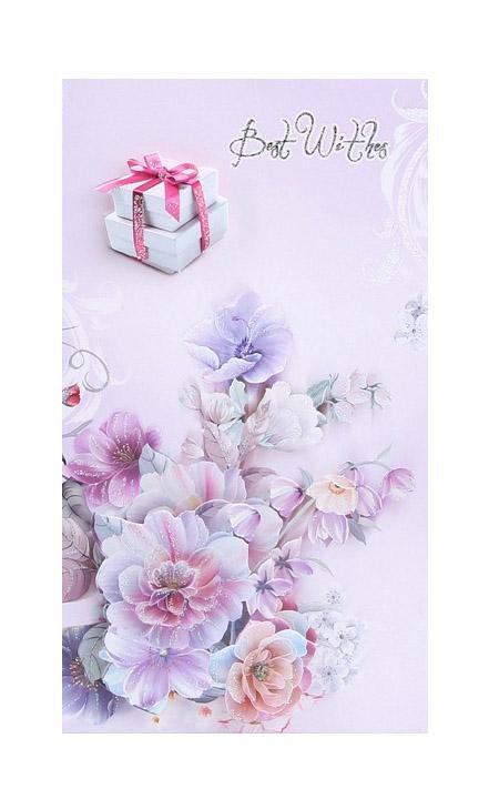 Best Wishes Greeting Cards - Watercolour Flowers Series - Q&T 3D Cards and Envelopes