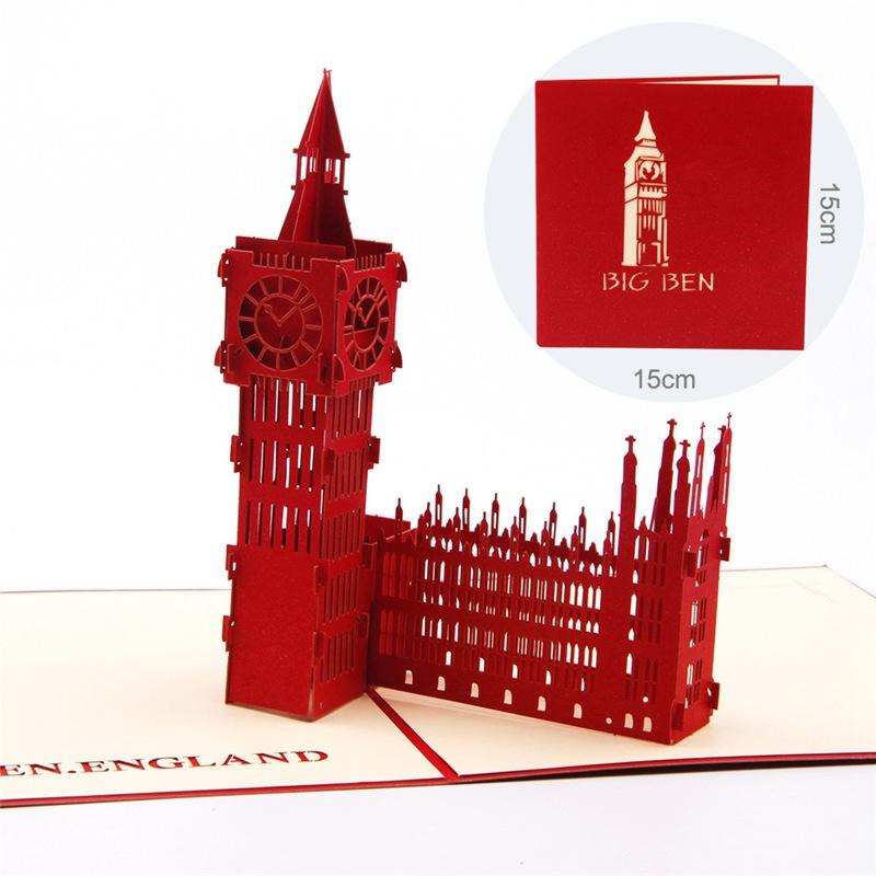 Big Ben Souvenir Pop Up Card - Q&T 3D Cards and Envelopes