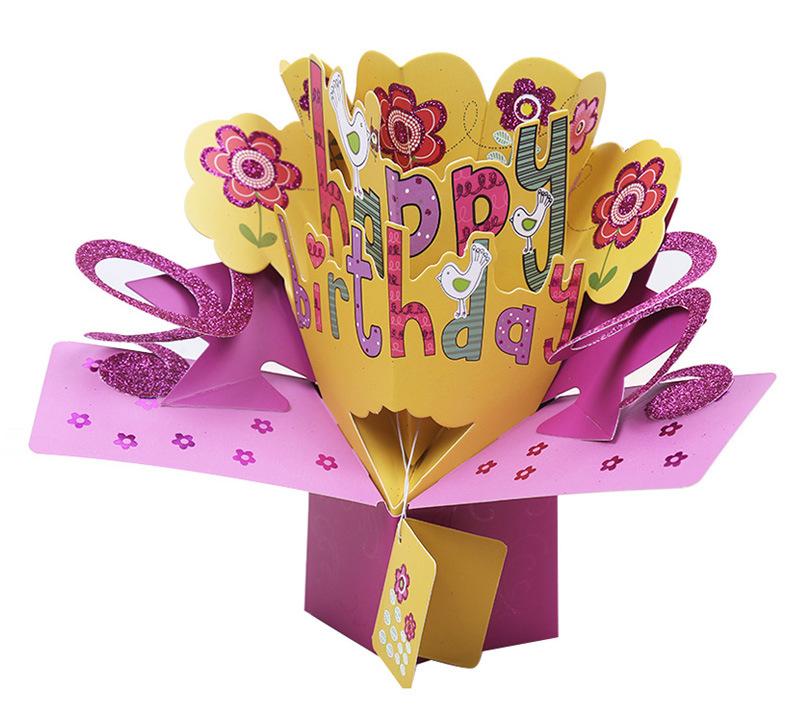 Birthday Box Pop Up Card - Q&T 3D Cards and Envelopes