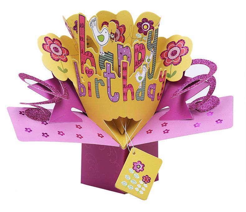 Birthday Box Pop Up Card - Q&T 3D Cards and Envelopes