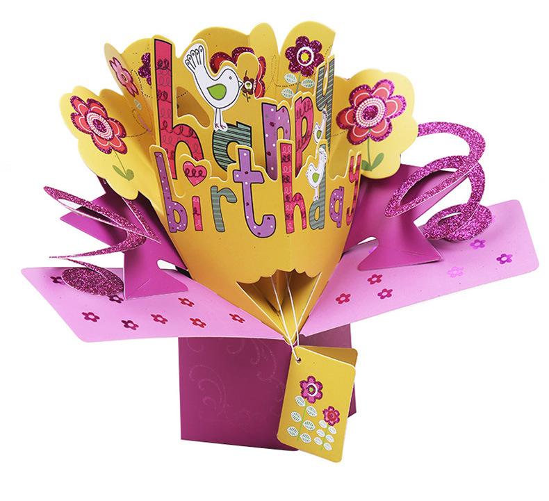 Birthday Box Pop Up Card - Q&T 3D Cards and Envelopes