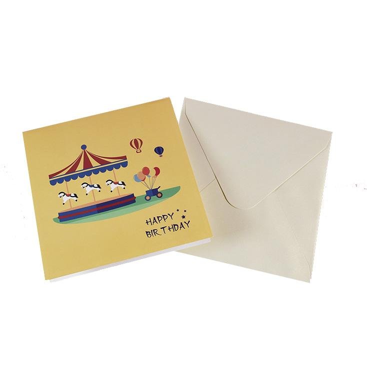 Birthday Card - Pop Up Cake Carousel - Q&T 3D Cards and Envelopes