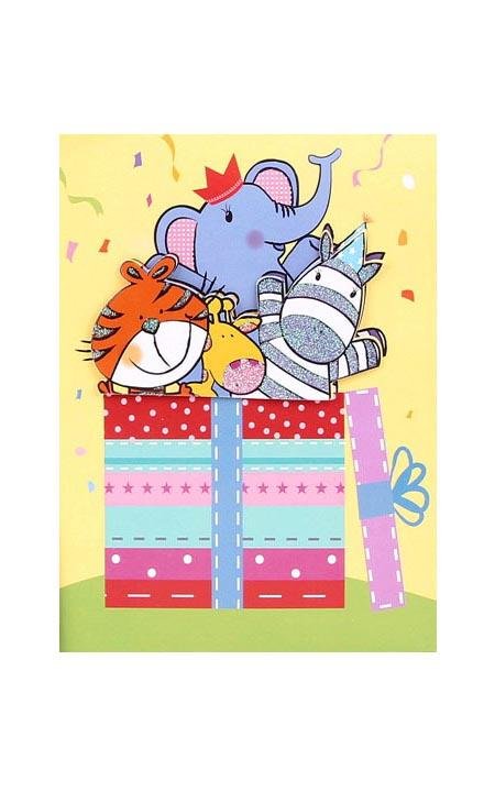 Birthday Cards - Cartoon Series with Sound - Q&T 3D Cards and Envelopes